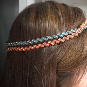 Headband Chain (Orange & Light Blue)